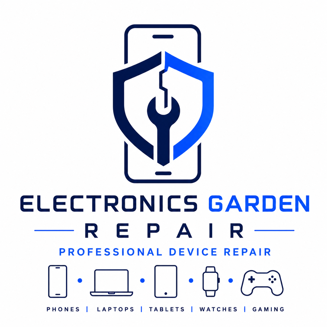 Electronics Garden Repair mobile repair shop logo in NYC