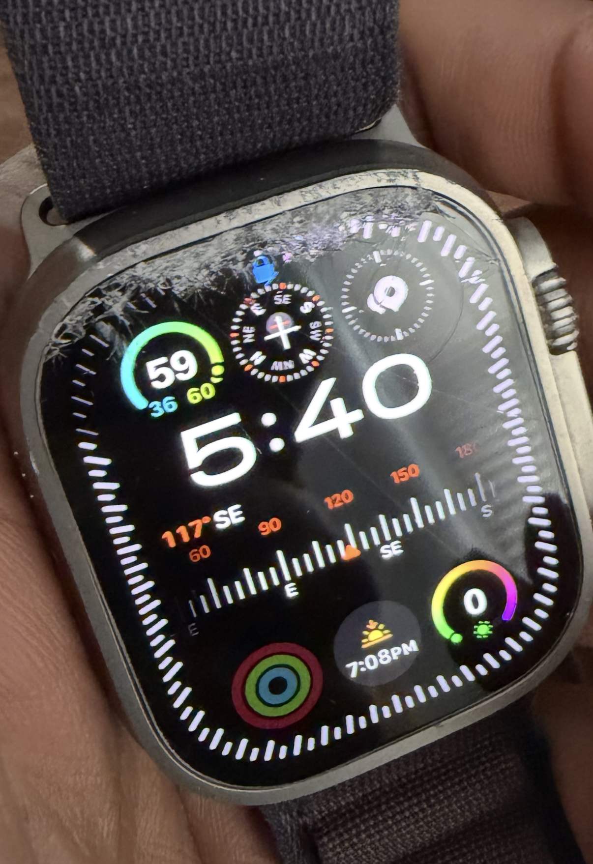 Broken Apple Watch brought in for repair in NYC